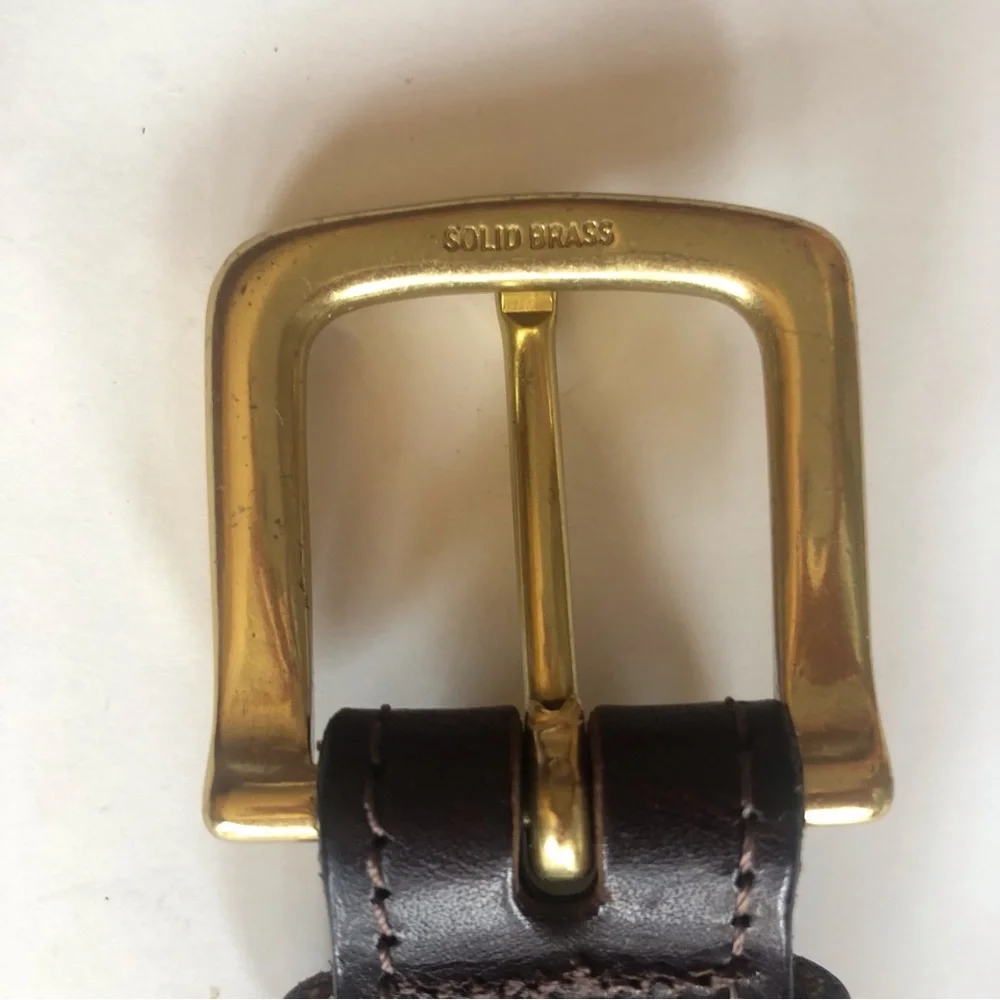Vineyard Vines Canvas Club Boys Belt , Size 24, Brass Hardware W/Leather Ends